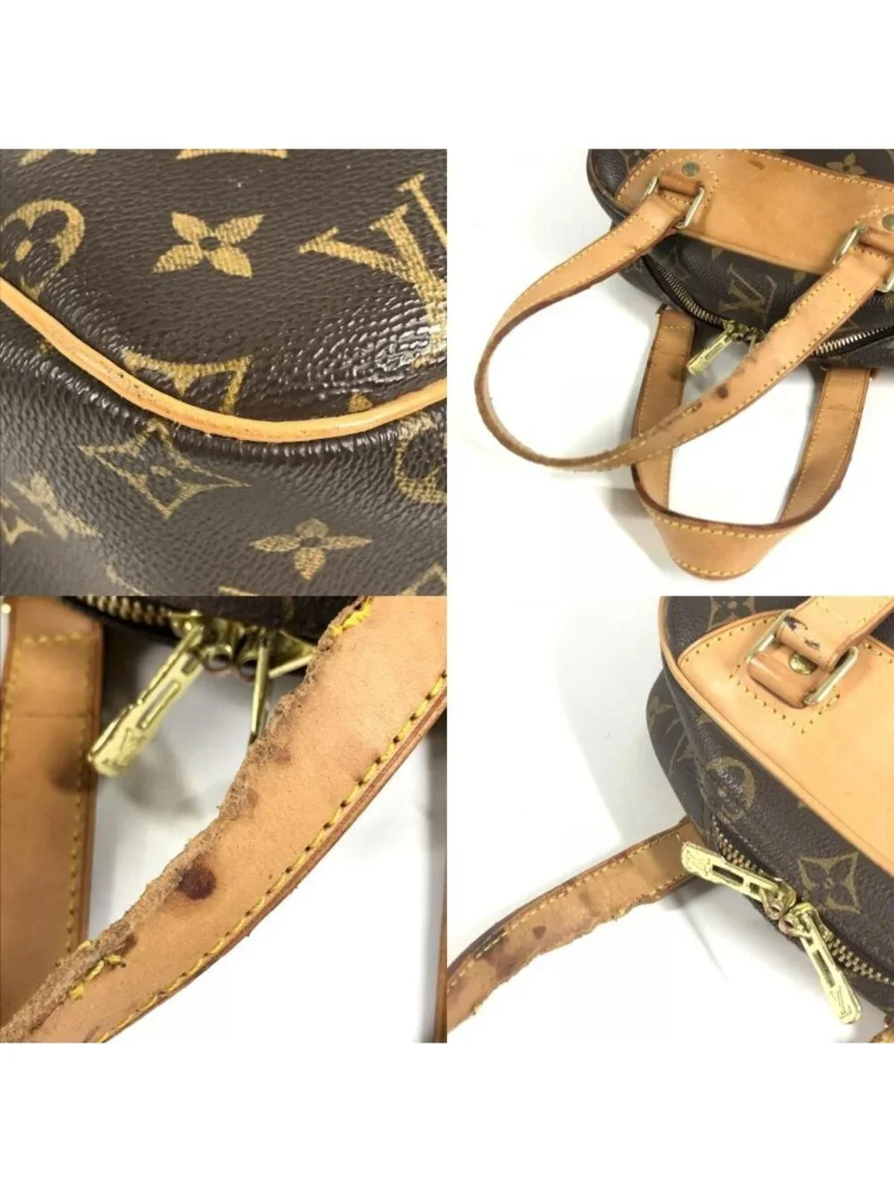 Louis Vuitton Handbag Excursion Monogram Canvas Brown